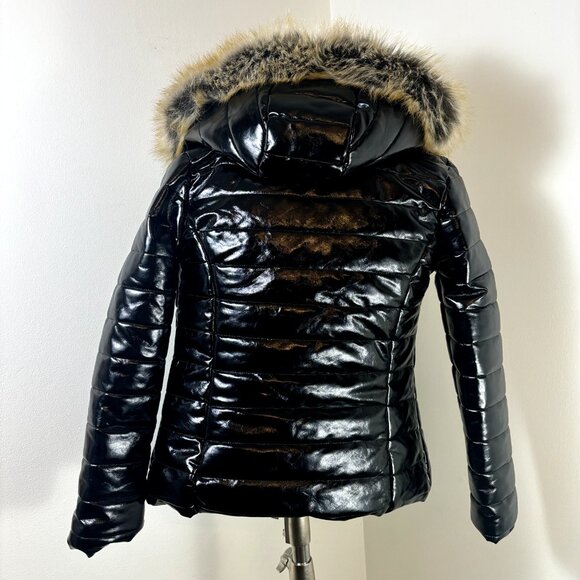 Women's Faux Leather Style Jacket NWOT Size M / S US Black Made in Italy - Picture 6 of 12